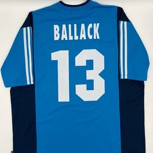 Ballack #23 Bayer Leverkusen 2001/2002 Away ORIGINAL Adidas Soccer Jersey (XL)